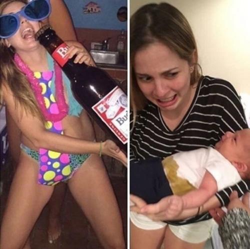 Наглядно как изменилась жизнь молодых людей после появления детей. 04