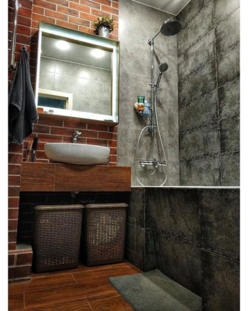 Оформили свою ванную комнату в стиле лофт. 02