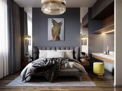 Шикарное оформление спальни. 02