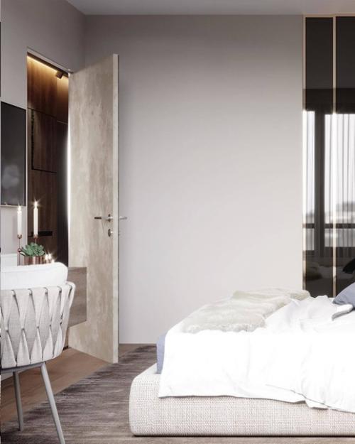 Дизайн - проект спальни с гардеробной. 01