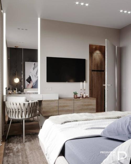 Дизайн - проект спальни с гардеробной. 07