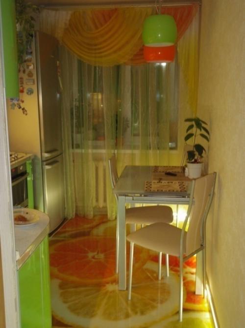 Ну вот любит жена всё яркое и светлое, не смог сопротивляться и сделали кухню, как она хотела.