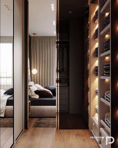 Дизайн - проект спальни с гардеробной. 06