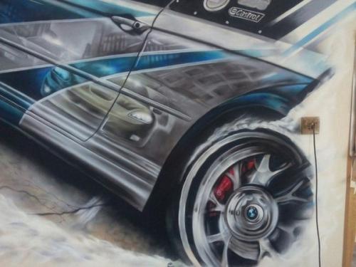 Роспись стены в комнате ребенка (10 лет! 05