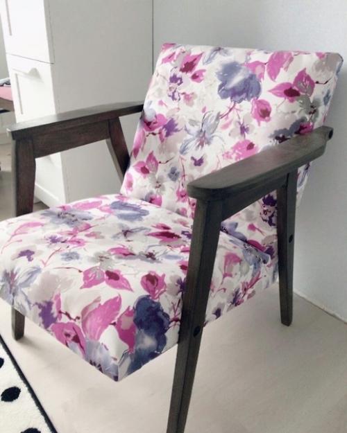 Даже из старого дряхлого кресла, можно сделать милую красоту. 01