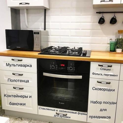 Интересная идея.  Вместе с ремонтом прилагает описание каждого кухонного шкафчика.