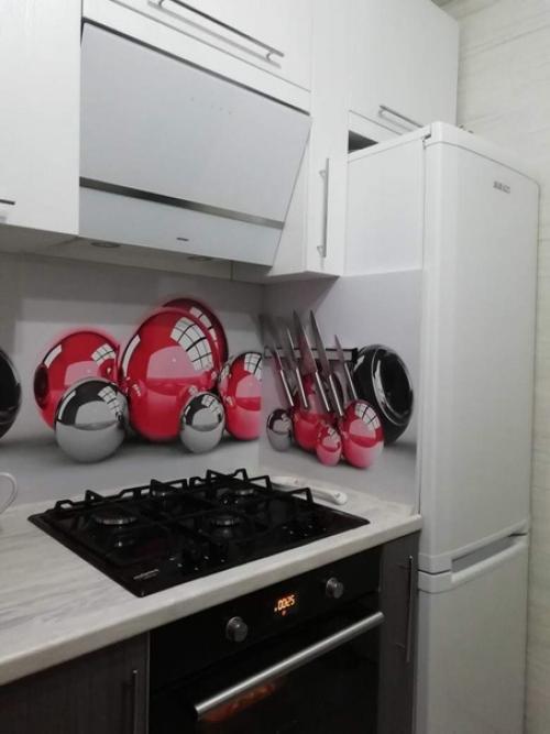 Осуществила мечту совместив подоконник с рабочей поверхностью, кухня 6 кв. 07