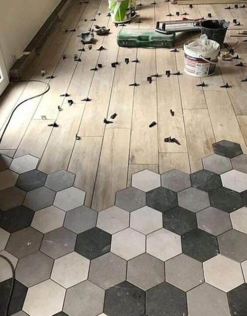 Коль зашла речь о совмещение ламината с плиткой в предыдущем посте, вот вам еще вариант такого оформления. 02