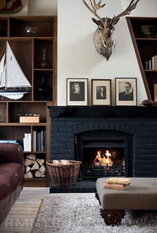 Применяйте свою фантазию и покрасьте камин в черный цвет! 02