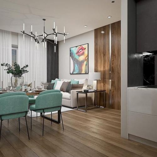 Вариант оформления кухни - гостиной. 02