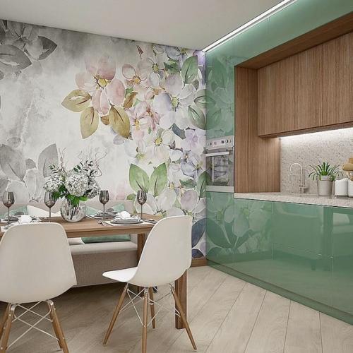 Вариант оформления кухни - гостиной. 05