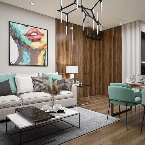 Вариант оформления кухни - гостиной. 04