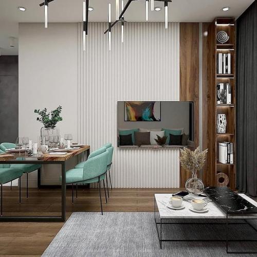 Вариант оформления кухни - гостиной. 03