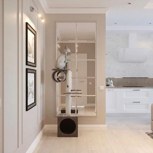 Дизайн кухни, гостиной и прихожей в одном стиле. 03