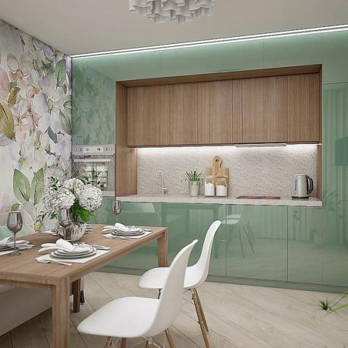 Вариант оформления кухни - гостиной. 01