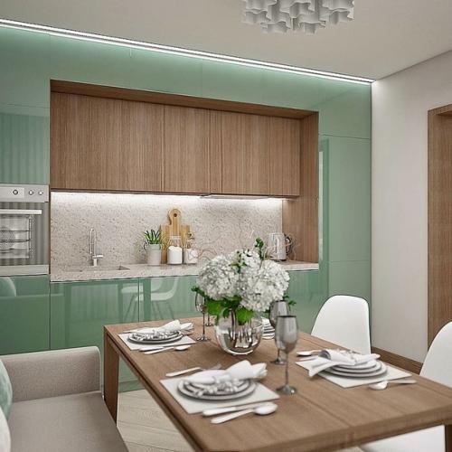 Вариант оформления кухни - гостиной.