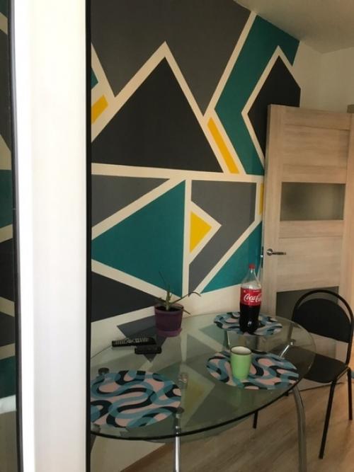 Наш ремонт.  Решили сделать современно и необычно) главный эксперт все одобрил и утвердил. 03