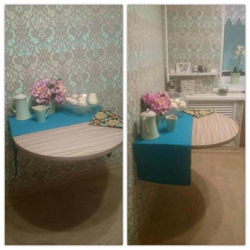 Такой столик мы у себя на кухне установили. 01