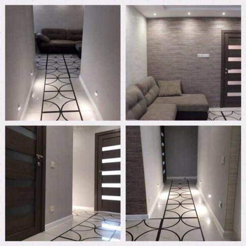 Закончили прихожую.  В сером цвете.