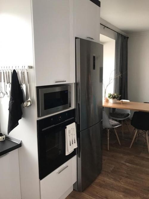 Моя кухня.  Придерживались дизайна сочетания белого с черным, ведь оно придает очень современный вид интерьеру. 04