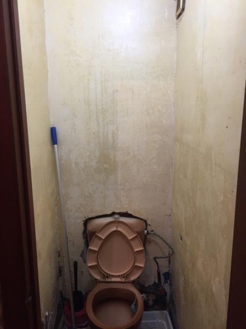 Показываю как я наводил порядок в туалете.