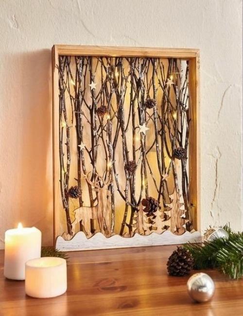 Несколько Идей использования веток деревьев в интерьере дома. 05