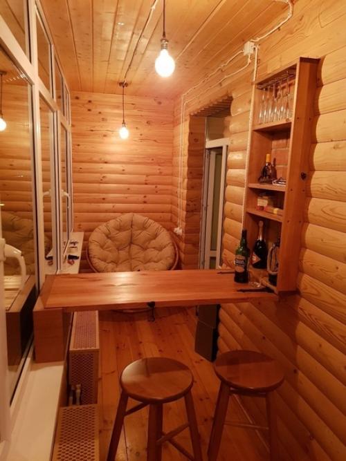 Захотелось мне сделать интерьер лоджии под дом, коль своего у меня нету. 01