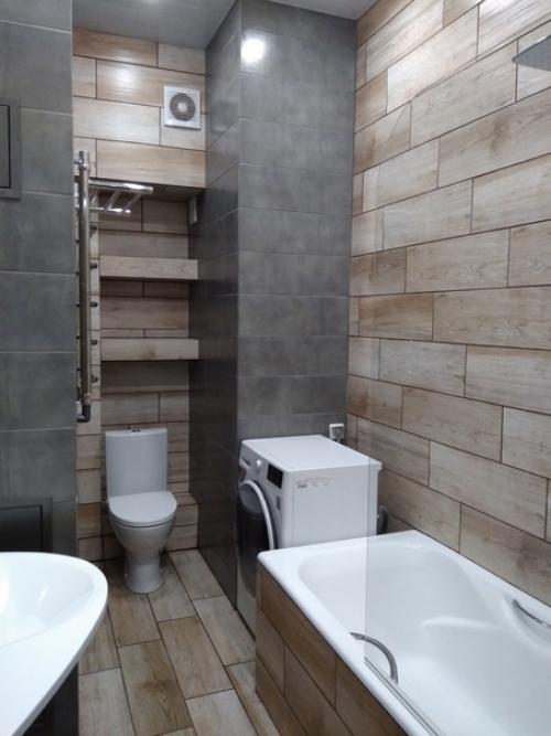 Вот так постарался мой муж, чтобы сделать уютную ванную комнату. 02