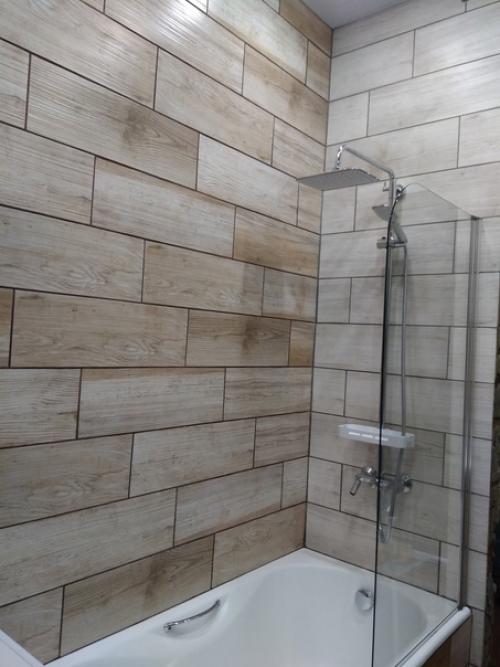 Вот так постарался мой муж, чтобы сделать уютную ванную комнату. 01