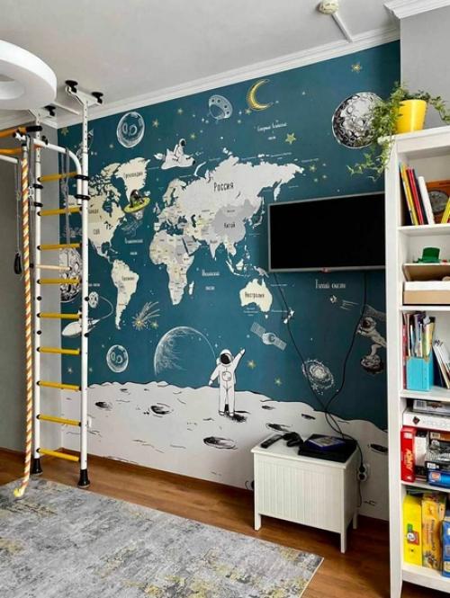 Вот такой ремонт в детской комнате сделали вместе с мужем для дочки. 04