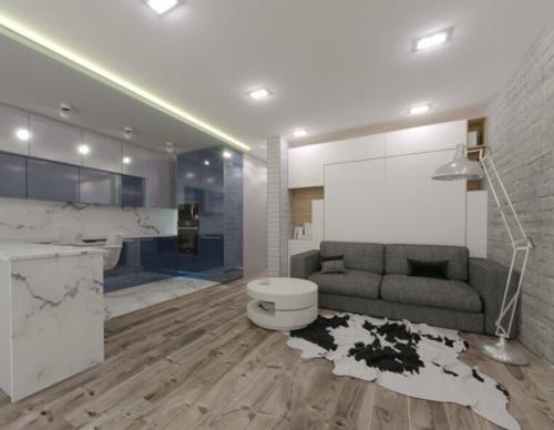 Дизайн моей квартиры студии, которая некогда была двухкомнатной квартирой.