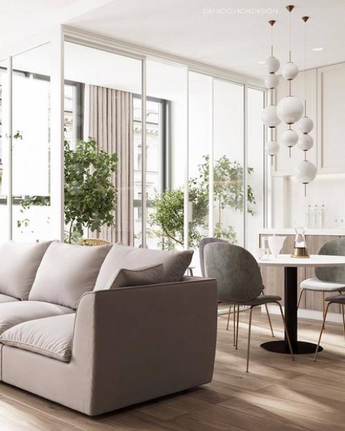 Оформление кухни - гостиной.