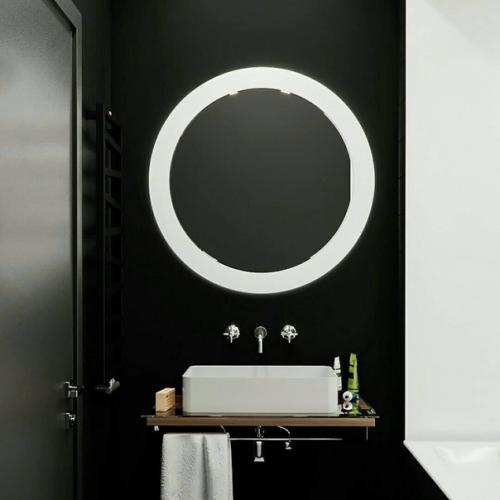 Смелое решение в дизайне ванной комнаты.