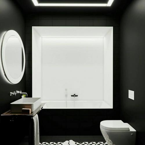 Смелое решение в дизайне ванной комнаты. 02