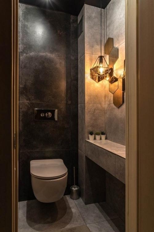 Наш санузел придумали дизайн с мужем сами и остались очень довольны.  