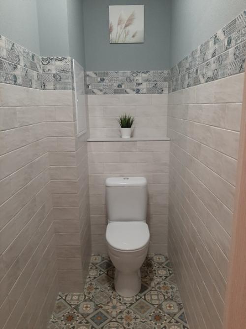 Наш санузел.  Материалы самые простые.  