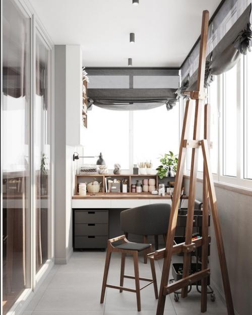 Творческая мастерская на балконе.