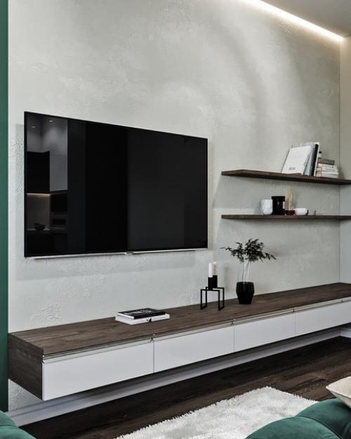 Кухня - гостиная и прихожая из одного дизайн - проекта. 02