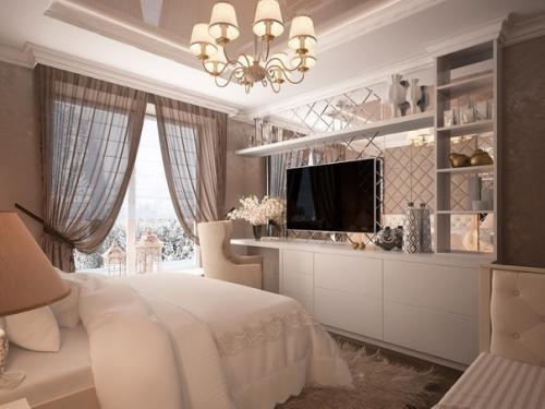 Дизайн - проект интерьера спальни. 01