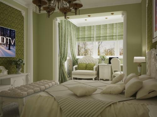 Вариант оформления спальни.