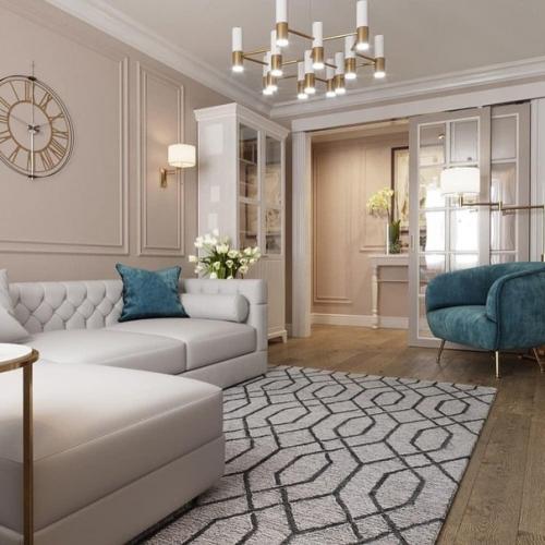 Эта однокомнатная квартира прекрасно сочетает в себе светлый, приятный дизайн с удобством. 01