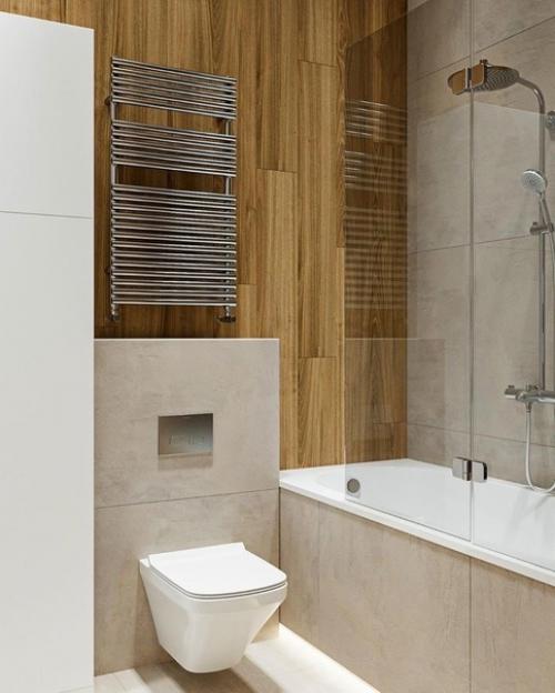 Моя небольшая ванная комнатка с использованием нескольких Видов плиток.