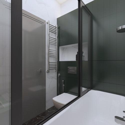 Стильный дизайн санузла.