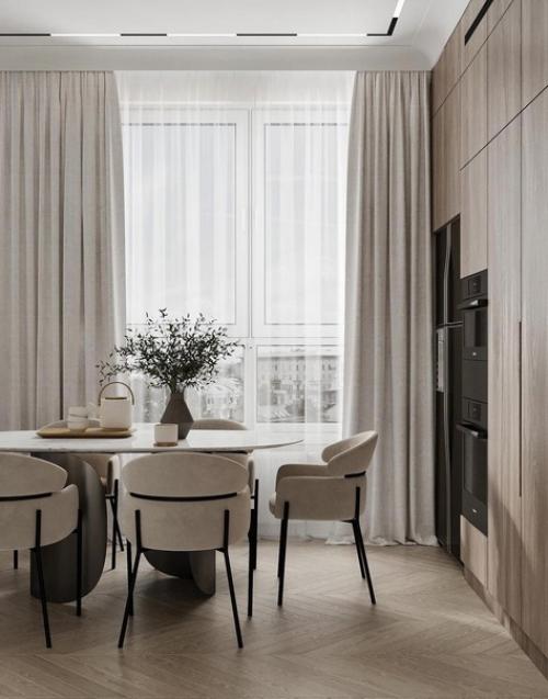 Эта кухня - гостиная занимает 27 м 2. 02