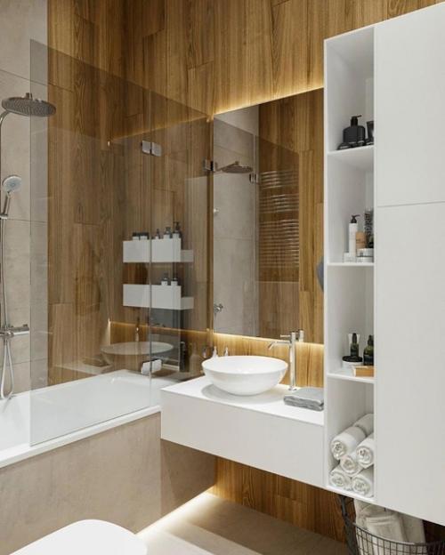 Моя небольшая ванная комнатка с использованием нескольких Видов плиток. 02