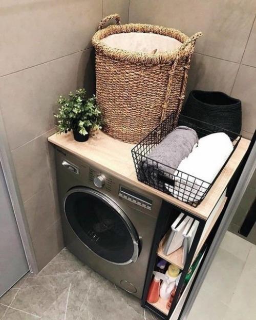 Удaчные вapианты paзмещения стиpaльной мaшины в ванной кoмнате.