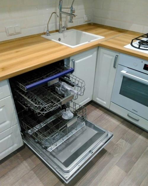 Наша скромная кухонка в нежно голубом. 06