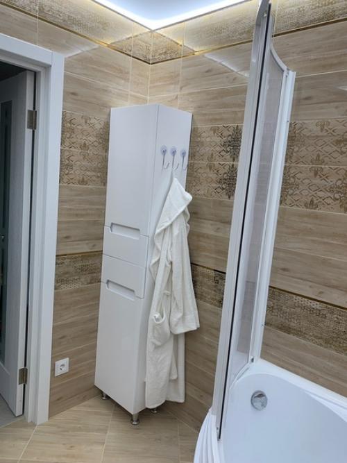 Наш совмещённый санузел) мы очень старались. 04