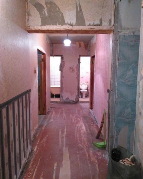 Преображение просторной приихожей в светлых тонах. 02