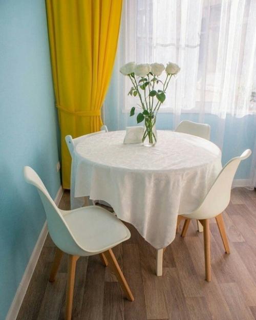 Наша скромная кухонка в нежно голубом. 03